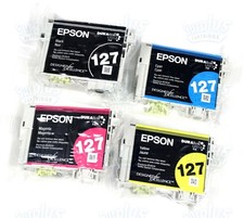 4pk Genuine Epson 127 Black & Color Ink NX625 WF7010 WF7510 WF7520 WF3520 WF3540 picture