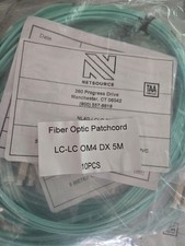 Netsource 5 Meter LC/LC OM4 50um 2.0mm Duplex PVC Fiber Optic Patch Cords QTY-10 picture