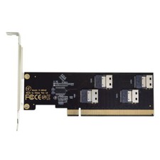 Cablecy  Four Slimline 4 NVME to PCIE Express SFF-8654 4X 3.0 4.0 Raid Card VROC picture
