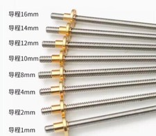 1PC T8 Trapezoidal Rod Screw & Nut, Lead 1-14 mm Long 100 - 600mm CNC 3D Printer picture