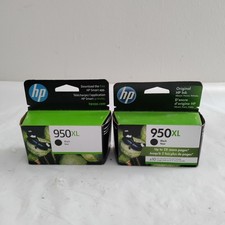 Two(2) New GENUINE HP 950XL Black HIGH YIELD Ink Cartridge Exp:2025  2022 picture