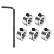 5Pack Shaft Lock Collar 6.05mm Bore 11mm OD 5mm H Collar Set, Silver picture