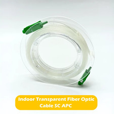 SC APC Indoor Transparent Fiber Optic Cable G657A2 Invisible Singlemode Simplex picture