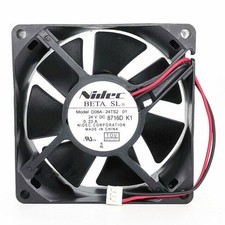 2pcs Nidec D08A-24TS2 01 DC 24V 0.23A 80mmX25mm 2-Pin Inverter Cooling Fan picture