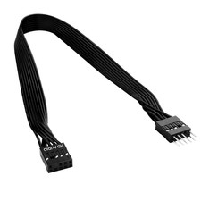 30Cm PC Motherboard Front Audio Extension Cable - Male to Female, Black Ribbon, picture