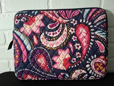 Vera Bradley  Paisley Quilted Padded Laptop Sleeve Case 14 in X 11 in picture