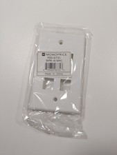 Monoprice 6731 Wall Plate Blank 4 Hole White 14J396 Faceplate picture