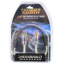 Sundown Audio Mono/Single Channel SAZ RCA Interconnect Cables 1.5ft / 3ft / 6ft picture