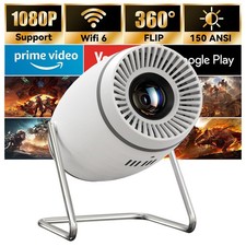 4K Mini Projector 1080P Wi-Fi 6/5G Automatic Keystone  Dual 5W Speaker 40