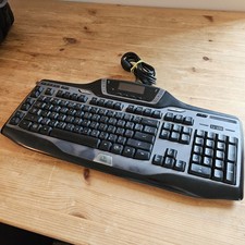 Logitech G15 USB Wired Gaming Keyboard Black QWERTY LCD Display PC Desktop picture
