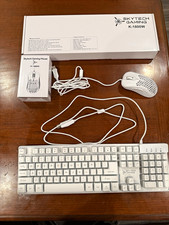 Skytech Gaming Wired USB White Illuminated Keyboard K-1800W + Mouse M-1800W picture