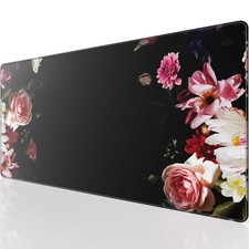 Large Gaming Mouse Pad, Desk Mat, 31.5 x 15.7 in Peony Flower, XXL picture