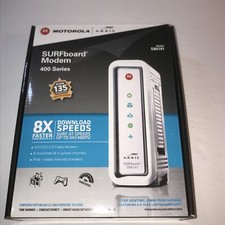 Motorola Arris SB6141 DOCSIS 3.0 Cable Modem SURFboard Power Cord Ethernet Cable picture