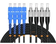 10Meters 33ft SC to FC Outdoor Armored 4 Core 9/125 SMF Fiber Optic Cable Jumper picture