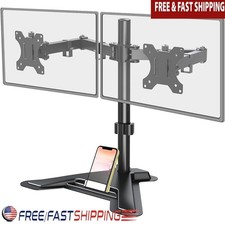 Ergonomic Dual Monitor Stand VESA Mount Adjustable Height Swivel Tilt Rotate 360 picture
