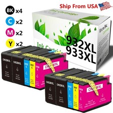 10PK 932XL 933XL 932 933 Ink Cartridge Used For Officejet 7612 6700 6600 Printer picture
