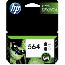 Lot 2 HP 564 Black Ink Cartridge 09/2022 - 4 Pack New In The Retail Box picture