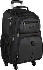 MATEIN Rolling Backpack with 4 Wheels, 17 inch Roller Travel 17 inch, Black  picture