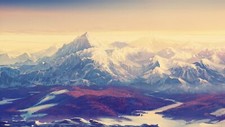 Landscape mountains gold coast nature snowy peak Custom Gaming Mat Desk picture