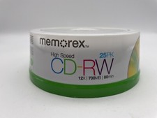 Memorex 25PK Spindle High Speed CD-RW 12X 700MB 80min • NEW Seal picture