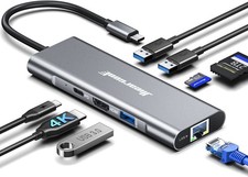 New Hiearcool USB C Hub Ethernet 8-in-1, 4K@60Hz USB-C to HDMI Multiport Adapter picture