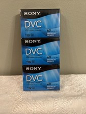 NOS Sony Mini DVC 60 Minutes LP:90 Premium 3PK Factory Sealed w/Hang Tag picture
