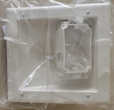 Media sync 2 Gang Wall Plate Low Voltage with electrical box for media White picture