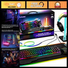 RGB Mechanical Gaming Keyboard & Mouse Combo, Headset & Mouse Pad Set - 6PC picture