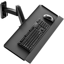 Adjustable Height Keyboard Tray Wall Mount Long Arm Keyboard and Mouse Stand picture