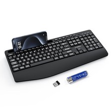 KYSONA Large Print Wireless Keyboard, Full Size Cordless Computer Keyboard wi... picture