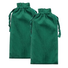 2 Pcs Cell Phone Sleeves (Size M) - Phone Storage Pouch Organizer Velvet, Green picture
