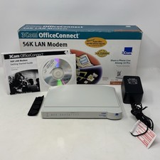 3Com OfficeConnect 56k LAN Modem 3C886 Retro Network PC Analog 10BASE-T picture