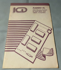 RAMBO XL - Atari 800XL/1200XL Computer ICD 256K Memory Manual ONLY - NO HARDWARE picture