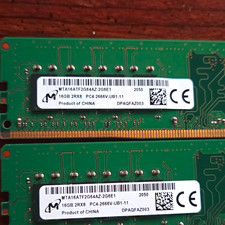 Micron 32GB (2x16GB) DDR4-2666 PC4-2666V 288-Pin UDIMM Unbuffered picture