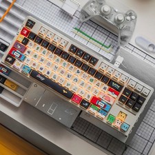 Hot Anime Pok 131 Keys PBT Keycap for Keyboard Decoration Accessories Xmas Gift picture