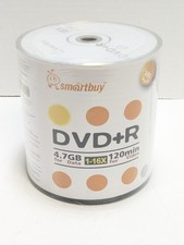 Smart Buy 100 Pack DVD+r 4.7Gb 16X Logo Blank Data Video Movie Recorda Electr... picture