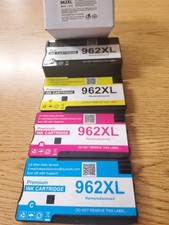 EaseFusion 962XL 4 Pcs Replacement For HP Ink Cartridges Combo 4 Colors Pro 9010 picture