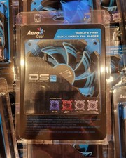 Aerocool Dead Silence DS-120-BL 120mm Case Fan - Blue Dual-Layer Blades NIB NOS picture