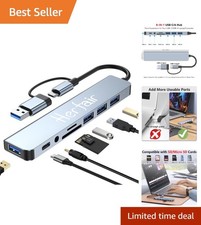 Portable USB C Docking Station with Multiple Ports for Windows Mac picture