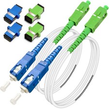 2-Pack 5m Armored SM SC/UPC to SC/APC Single Mode Fiber Optic Patch Cable picture