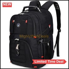 Extra Large Travel Laptop Backpack 17 Inch 50L USB Water Resistant College Men picture
