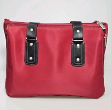 EUC Samsonite Red Shoulder Work Laptop Bag w/ Double Handles Expandable Pockets picture