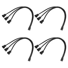 4-Pack 3 Way 4-Pin PWM Fan Splitter Cable, 12