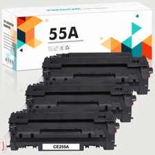 3PK Black Toner Cartridge For HP CE255A 55A LaserJet P3010 P3015 P3015dn Printer picture