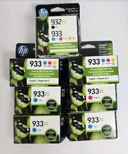 Lot Of 7 HP 933xl  Tri-color,  Variety Bundle Ink Cartridge Exp: 2023-24 Sealed  picture