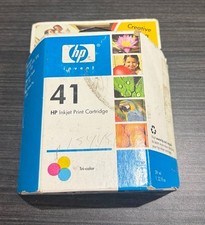 HP Inkjet 41 Tri-Color Ink Printer Cartridge Sealed Original Packaging Open Box picture