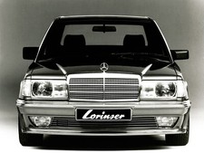 Cars lorinser mercedes 190 e w201 tuning Desk Mat Stitched picture