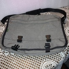 LL Bean Black Crossbody Messenger Bag Organizer Classic Unisex Campus Carryall picture
