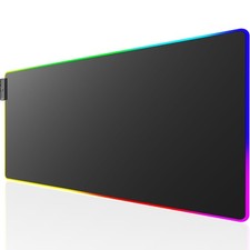 RGB Large Gaming Mouse Pad 31.5 x 11.8 in Black XL Non-Slip Surface picture