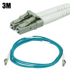 3M 10FT LC/LC 50/125 10Gb Duplex Multi Mode Fiber Optic Optical Cable OM3 Aqua picture